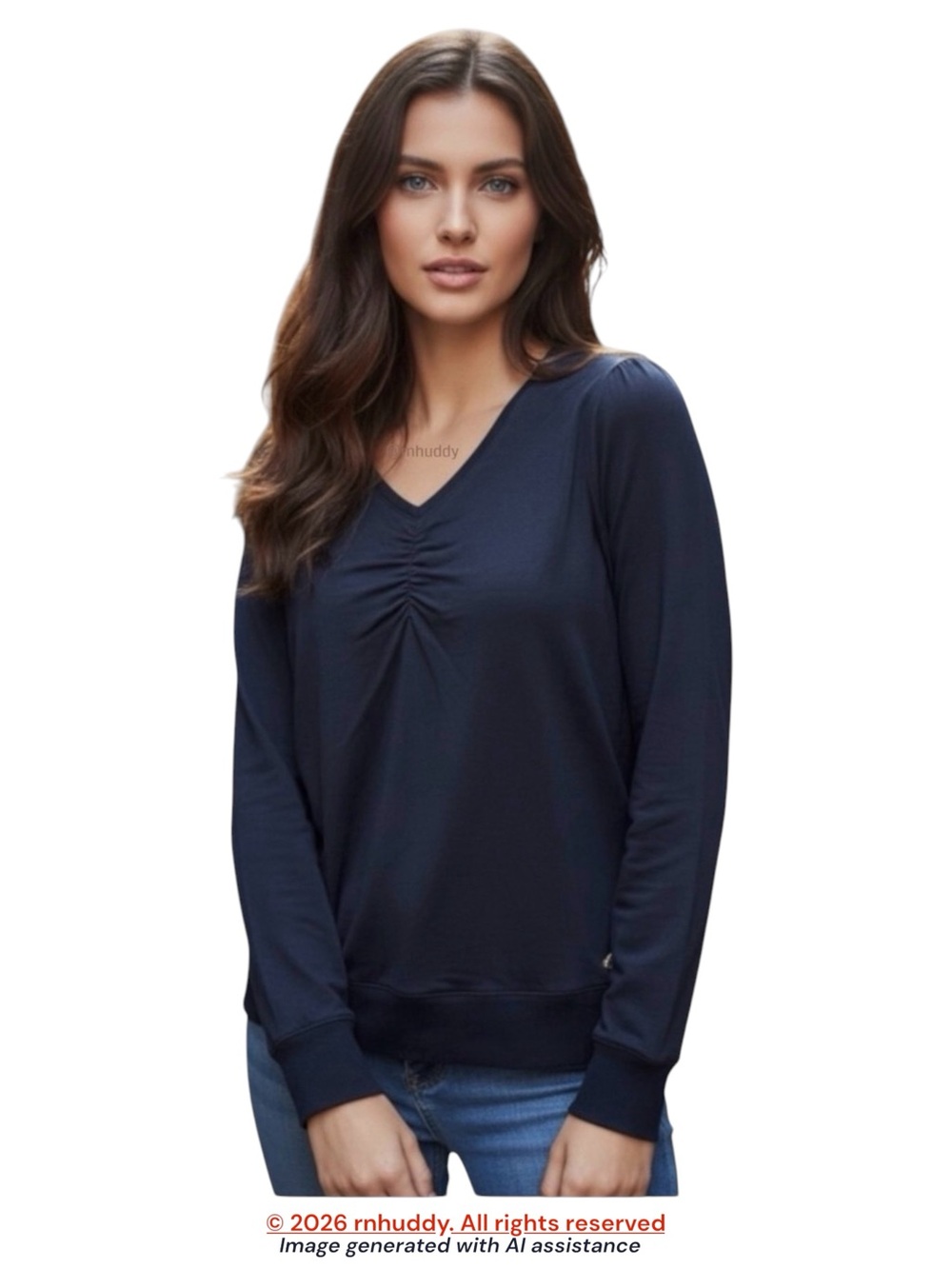 Kate Spade L black (gold heart) ruched detail sweatshirt